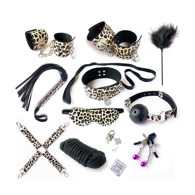 10 Pcs Leather Bondage Sex Toy Rope BDSM Feather Restraint Erotic Fetish Cosplay