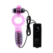 Load image into Gallery viewer, Stretchy Ring With Doulbe Vibrators Multi-speed