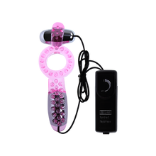 Load image into Gallery viewer, Stretchy Ring With Doulbe Vibrators Multi-speed