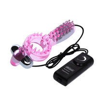 Load image into Gallery viewer, Stretchy Ring With Doulbe Vibrators Multi-speed