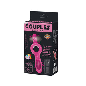 Stretchy Ring With Doulbe Vibrators Multi-speed