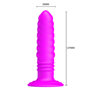PRETTY LOVE 10 speed Vibrator Anal plug 100% Silicone - Twist