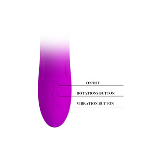 PRETTY LOVE Large Range UP&DOWN 4-Rotation 12-Function Rabbit Vibrator