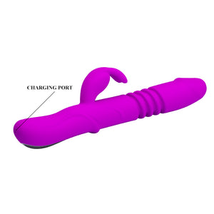 PRETTY LOVE Large Range UP&DOWN 4-Rotation 12-Function Rabbit Vibrator