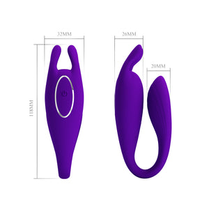 Remote control C type vibration flexible structure desgin for couple pleasure