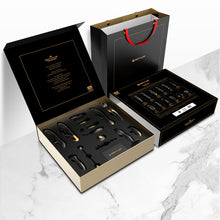Load image into Gallery viewer, QUEEN&#39;S LUXURY COLLECTION - 12 Pieces Golden Black Couple&#39;s Set