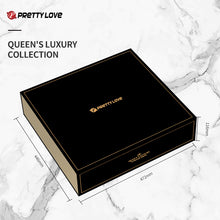 Load image into Gallery viewer, QUEEN&#39;S LUXURY COLLECTION - 12 Pieces Golden Black Couple&#39;s Set