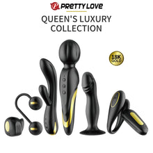 Load image into Gallery viewer, QUEEN&#39;S LUXURY COLLECTION - 6 Pieces Golden Black Couple&#39;s Set