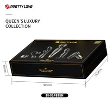 Load image into Gallery viewer, QUEEN&#39;S LUXURY COLLECTION - 6 Pieces Golden Black Couple&#39;s Set