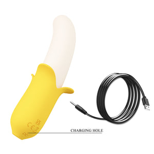 Banana Geek Silicone 7 Functions Vibrator 4 Functions of Thrusting