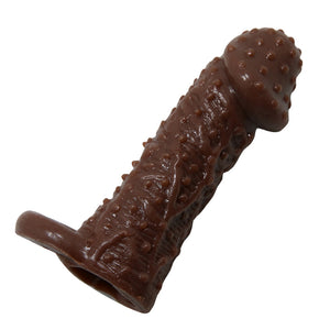 Flexible extend penis sleeve with extra ring to hold the ball