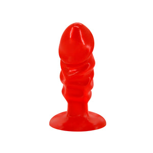 A Dildo Shaped Anal Plug Stimulate Suck PVC Material