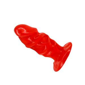 A Dildo Shaped Anal Plug Stimulate Suck PVC Material