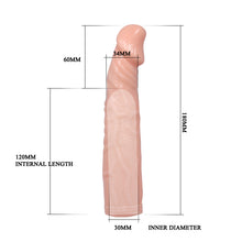 Load image into Gallery viewer, Penis extended sleeve, On-contact Vibrator on the top, Elastic TPR Materieal