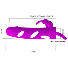 Load image into Gallery viewer, Penis extended sleeve elastic waterproof Silicone Vibration