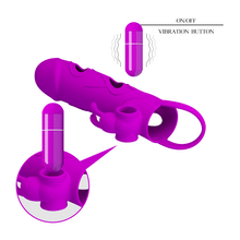 Load image into Gallery viewer, Penis extended sleeve elastic waterproof Silicone Vibration