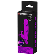 Load image into Gallery viewer, Penis extended sleeve elastic waterproof Silicone Vibration