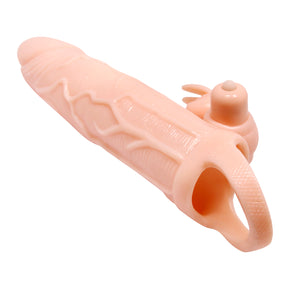 Penis Extended Sleeve Elastic 10 Functions Vibrator