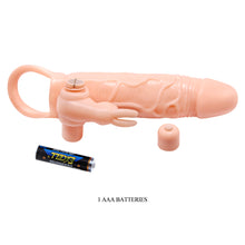 Load image into Gallery viewer, Penis Extended Sleeve Elastic 10 Functions Vibrator