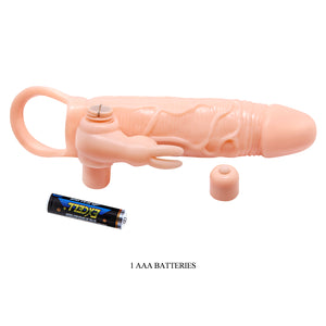 Penis Extended Sleeve Elastic 10 Functions Vibrator