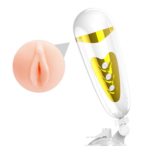 Men's Masturbator 12 Functions, Voice, Multi-angle Suction cup base