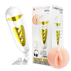 Men's Masturbator 12 Functions, Voice, Multi-angle Suction cup base