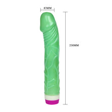 Load image into Gallery viewer, Fluoresce Green Sparkle Dildo Vibrator