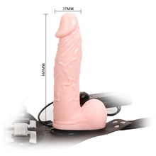 Load image into Gallery viewer, Fantastic Strap-On 6.5 inch cock with vibrator