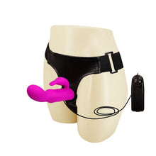 Load image into Gallery viewer, Strap On with Multi Speed Vibrator &amp; Super Bunny