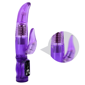 Vibrating Wand Rotating G-spot Dildo With Beads