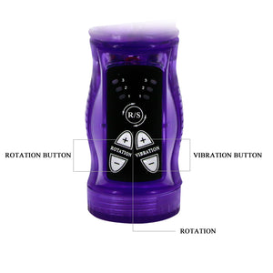 Vibrating Wand Rotating G-spot Dildo With Beads
