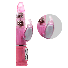 Load image into Gallery viewer, Rack Bunny Vibrator Dual-actions Metal Beads