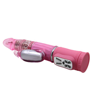 Rack Bunny Vibrator Dual-actions Metal Beads