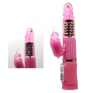 Exotics Vibrator Rabbit Rotation with Metal Beads