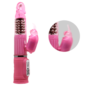 Exotics Vibrator Rabbit Rotation with Metal Beads