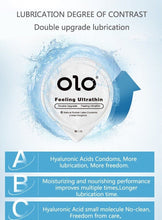 Load image into Gallery viewer, OLO Lubricated Condoms Hyaluronic Acid Super Toughness Ultra Thin Natural Latex