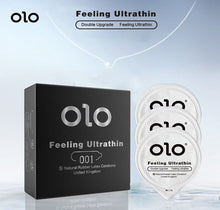 Load image into Gallery viewer, OLO Lubricated Condoms Hyaluronic Acid Super Toughness Ultra Thin Natural Latex