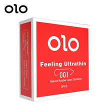 Load image into Gallery viewer, OLO Lubricated Condoms Hyaluronic Acid Super Toughness Ultra Thin Natural Latex