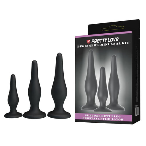 Silicone Butt Plug 3 Different Sizes in One  For Beginner