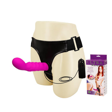 Strap-on with Multi Speed Luxuriously Soft Silicone Dildo