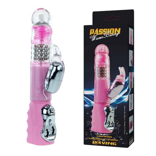 Passion Waving Vibration Rotation Bunny With Beads